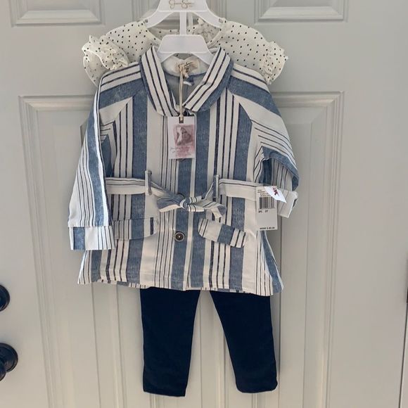 3-pc matching set: shirt, jeggings and tie jacket